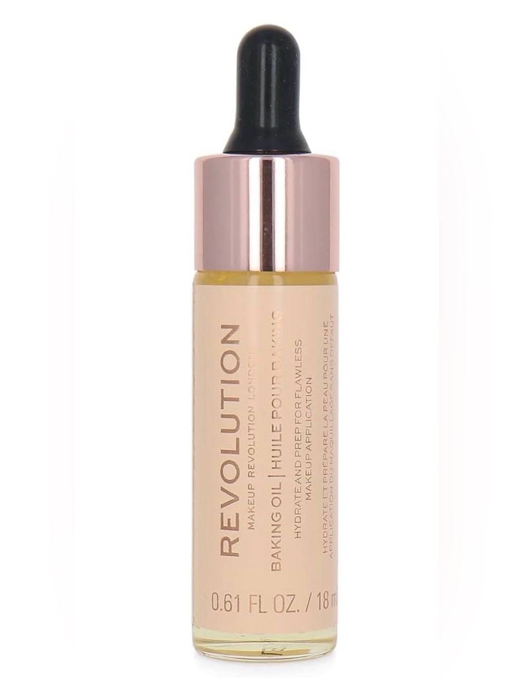 Makeup Revolution Baking Oil Hydrating Makeup Prep Oil | 0.61 fl oz (18ml) | New